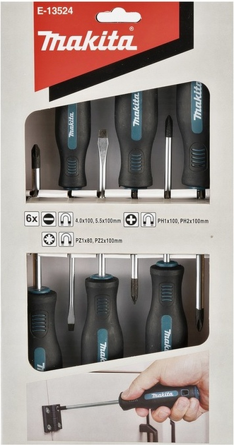 Zestawy wkrętaków Makita 6 szt E-13524 (88381591256) - obraz 1