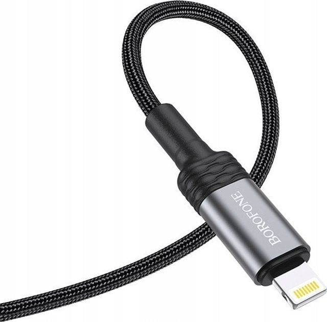 Кабель Borofone BU30 Lynk Smart USB Type-C – Lightning 1.2 м Black (KABAV1000) - зображення 2