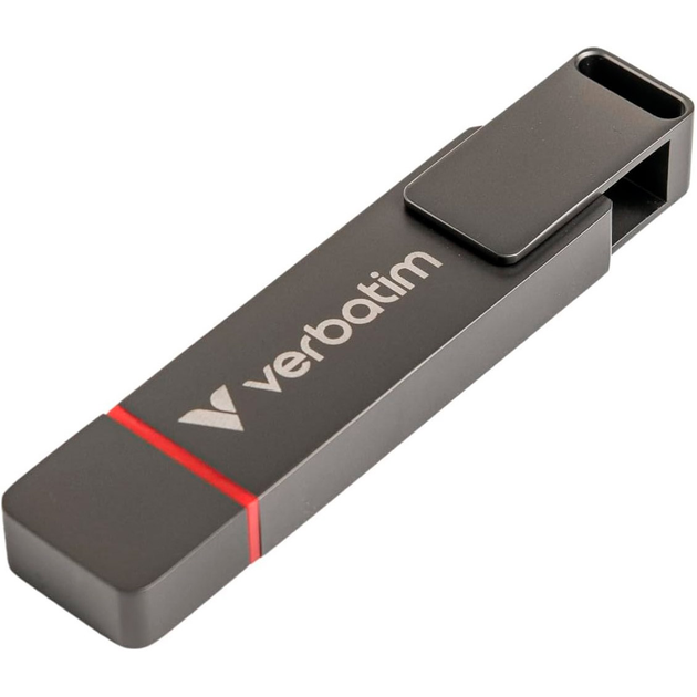 Pendrive Verbatim Dual QuickStick 256GB USB 3.2 Gen1 + Type-C Grey (23942320418) - obraz 5