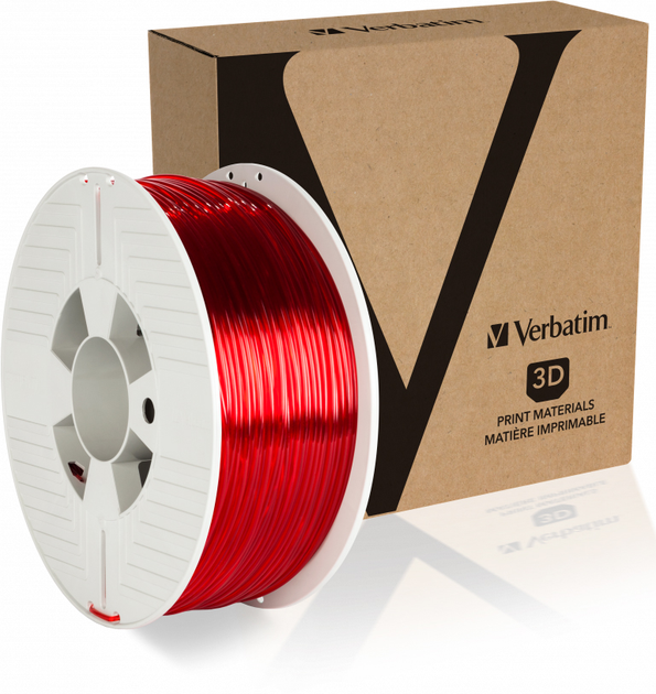 PET-нитка Verbatim для 3D принтера 2.85 мм 1 кг Червоний (55062) - зображення 3