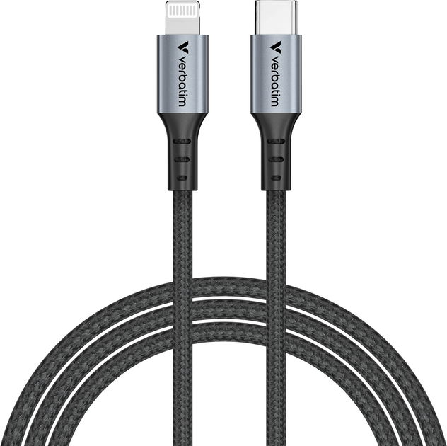 Kabel Verbatim USB-C– Lightning, 120 cm Black (31844) - obraz 1