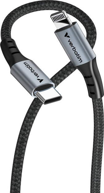 Kabel Verbatim USB-C– Lightning, 120 cm Black (31844) - obraz 2