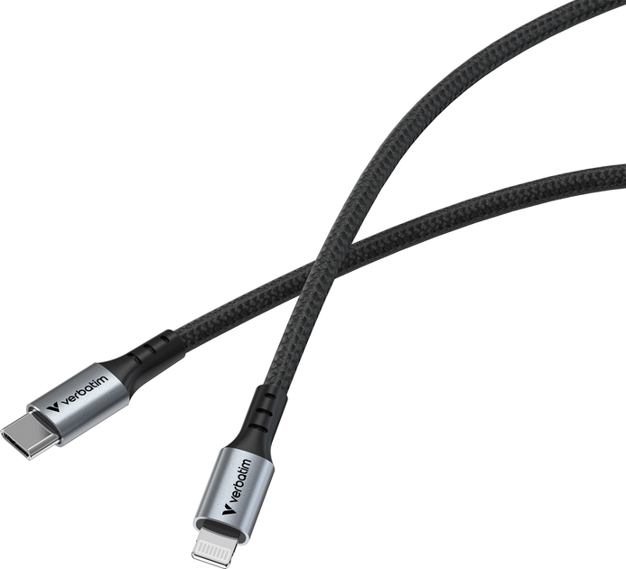 Kabel Verbatim USB-C– Lightning, 120 cm Black (31844) - obraz 3