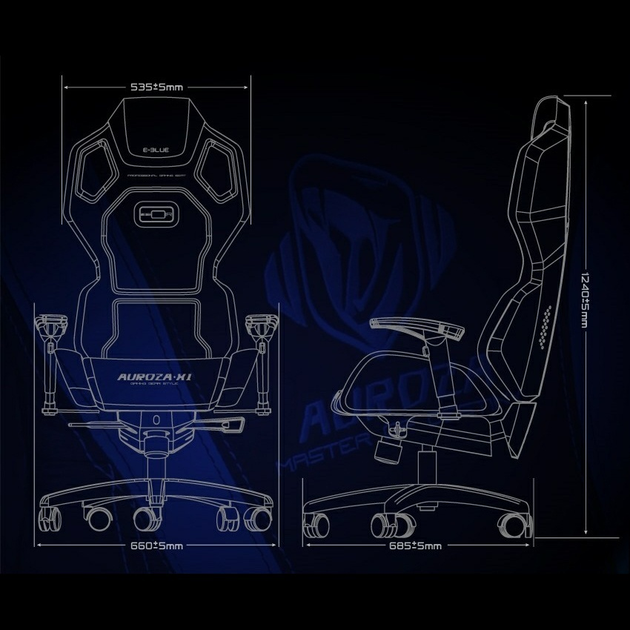 Fotel gamingowy E-Blue Auroza X1 Red (EEC301REAA-IA) - obraz 18