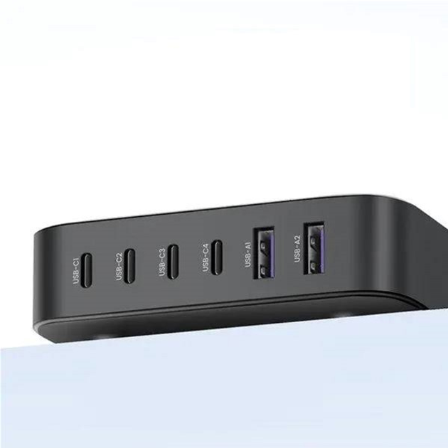 Ładowarka Ugreen CD271 2 x USB-A 4 x USB-C 200W GaN 40914 (6957303849147) - obraz 3