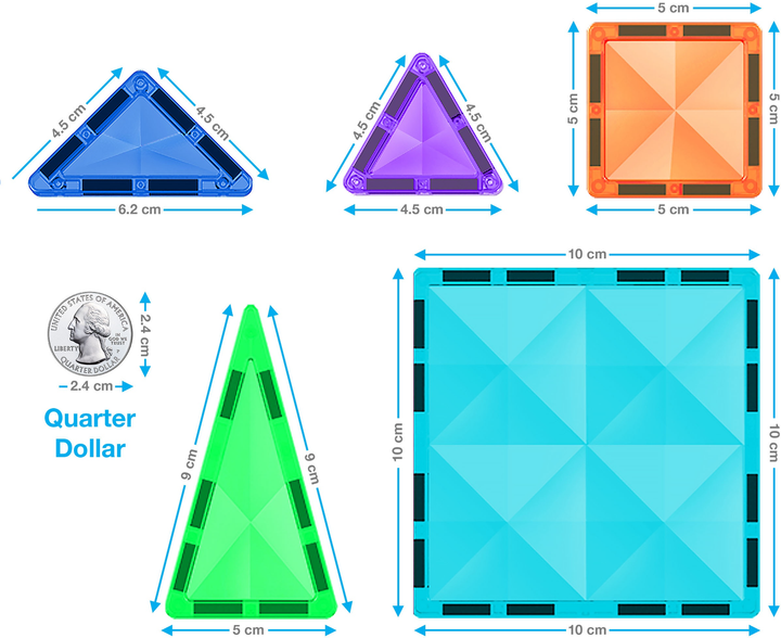 Magnetyczne klocki Picasso Tiles Mini Diamond Series 100 elementów (817338022327) - obraz 3