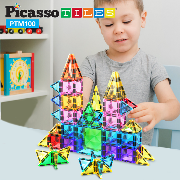 Magnetyczne klocki Picasso Tiles Mini Diamond Series 100 elementów (817338022327) - obraz 7