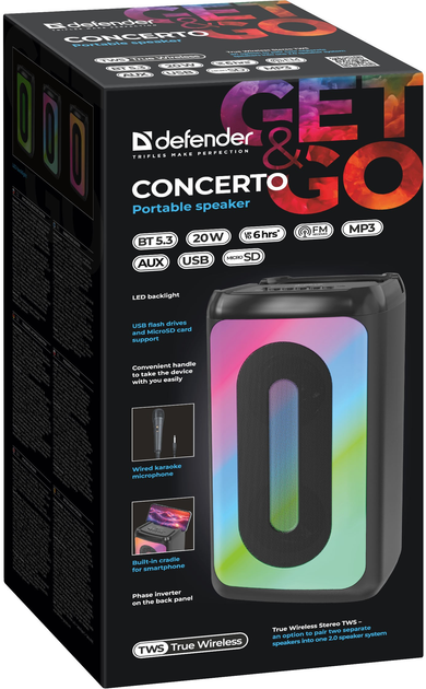 Портативна колонка Defender Concerto Black (4745090826760) - зображення 13