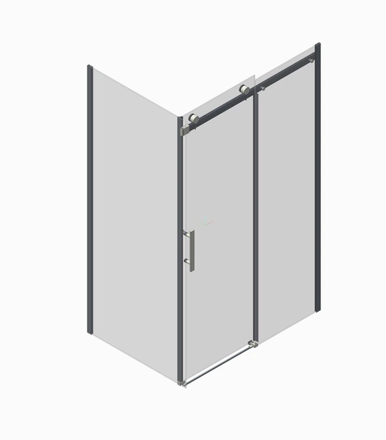 Боковая стенка для кабины Koer SR SW01-90x200-TR-01 прозрачное стекло Easy Clean 8 мм, хром KR5381 - изображение 2