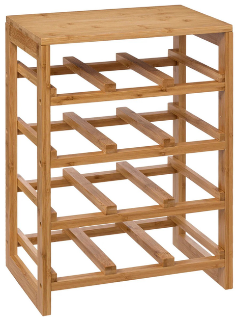 Stojak na wino 5Five Simply Smart Bambusowy na 12 butelek (3560231652494) - obraz 1