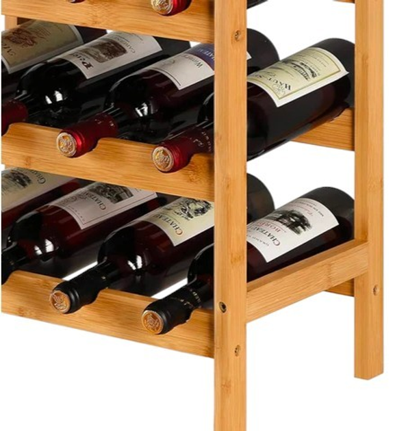 Stojak na wino 5Five Simply Smart Bambusowy na 12 butelek (3560231652494) - obraz 2
