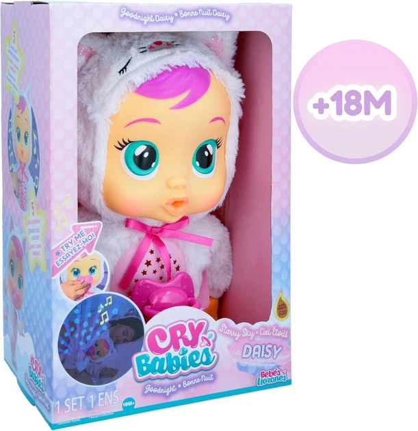 Интерактивная кукла плакса IMC Cry Babies Дейзи Спокойной ночи 907485 - изображение 4