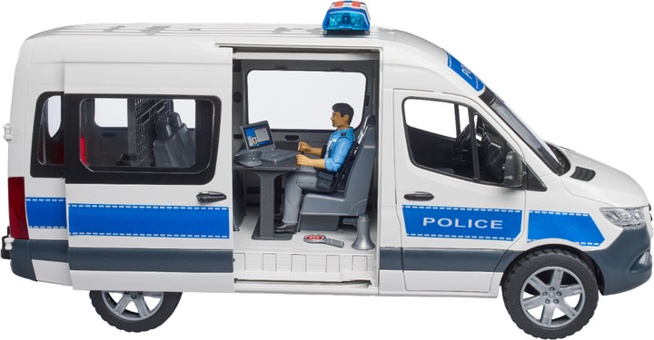 Zestaw zabawkowy Bruder Radiowóz MB Sprinter z policjantem i akcesoriami (4001702026837) - obraz 6