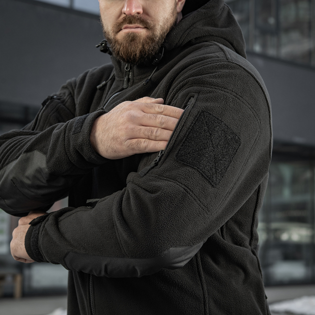 Флісова кофта з капюшоном M-Tac Windblock Division Gen.II Black розмір 3XL - Фото 6 Флісова кофта з капюшоном M-Tac Windblock Division Gen.II Black розмір 3XL - зображення 6