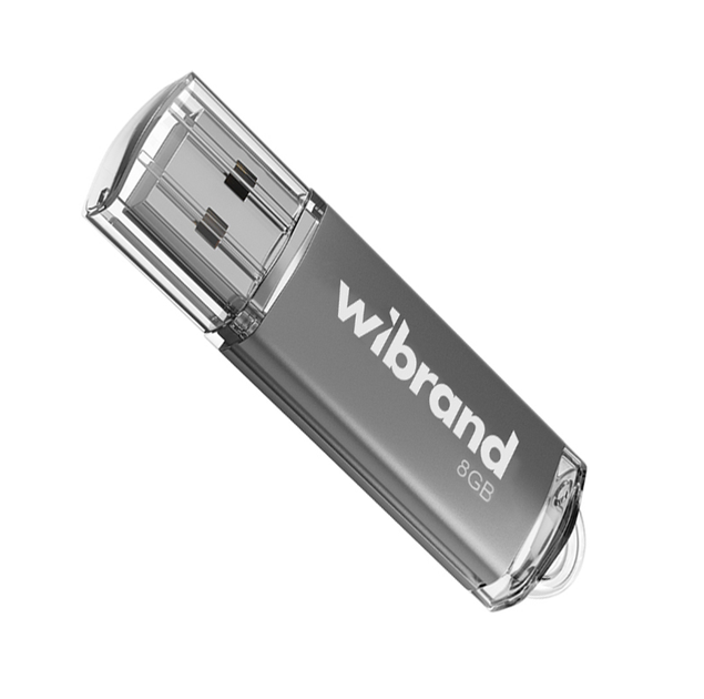 Флеш-накопичувач Wibrand USB 2.0 8Gb Cougar Срібний 72767 - Фото 1 Флеш-накопичувач Wibrand USB 2.0 8Gb Cougar Срібний 72767 - зображення 1