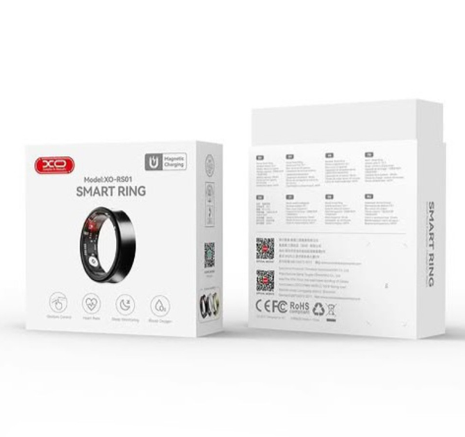 Смарт-кольцо XO RS01 Smart Ring размер 10 (титановый сплав, 5ATM) - изображение 2