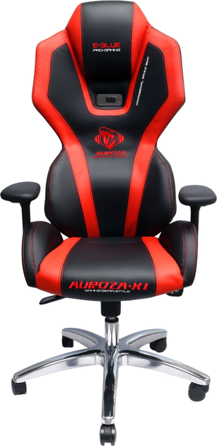 Fotel gamingowy E-Blue Auroza X1 Red (EEC301P) + Zestaw gamingowy E-blue Polygon w prezencie! - obraz 2