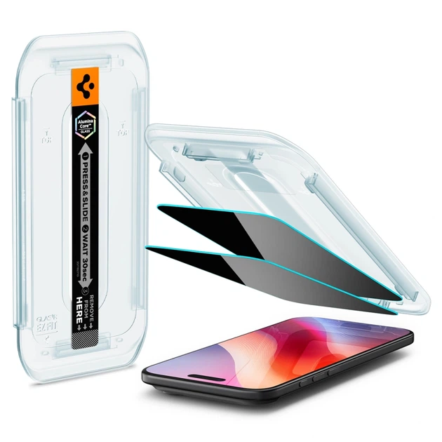 Защитное стекло Spigen Glas.tR EZ FIT Privacy 2-Pack для iPhone Air Clear (AGL09862) - изображение 7