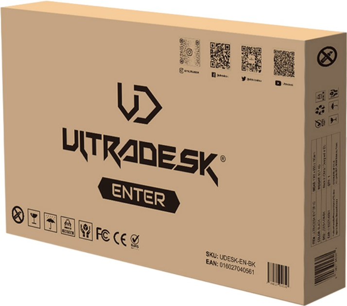 Ігровий стіл ULTRADESK Enter V2 Black (UDESK-EN-BK) - зображення 10