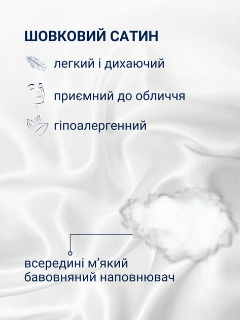 Маска для сна повязка на глаза шелковая накладка очки для сну спанья ночная женская мужская с чехлом на ночь на лицо мягкая наглазники из шелка для мужчин женщин в самолете из хлопка Hechpro белая ТБsilk1 - изображение 4