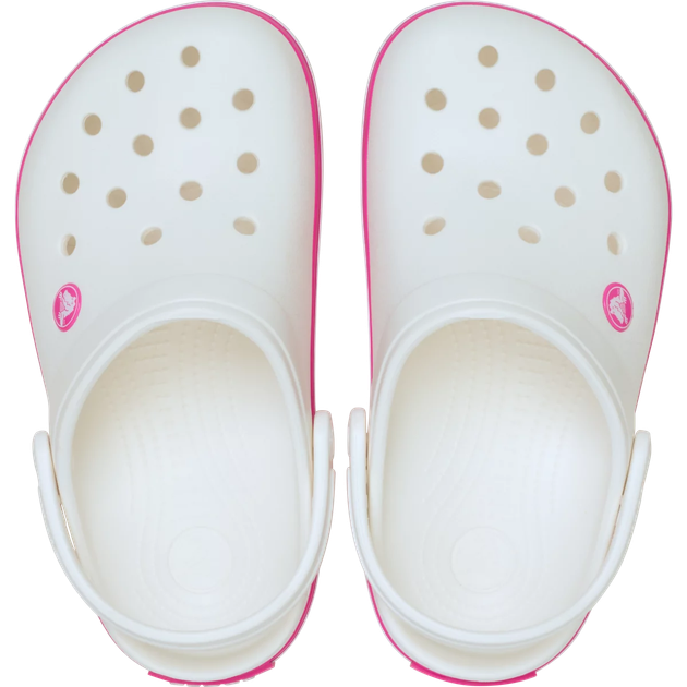 Детские сабо Crocs Juniors' Crocband™ Clog 34 Вайт/пинк 207006 - изображение 2