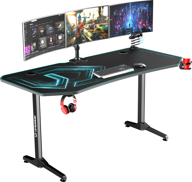 Biurko gamingowe ULTRADESK Frag XXL Black/Blue (UDESK-FX-BL) - obraz 8