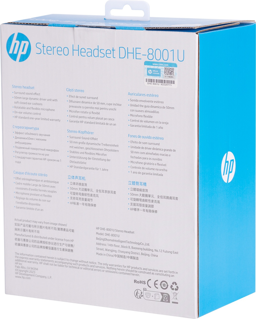 Słuchawki HP DHE-8001U Black - obraz 7