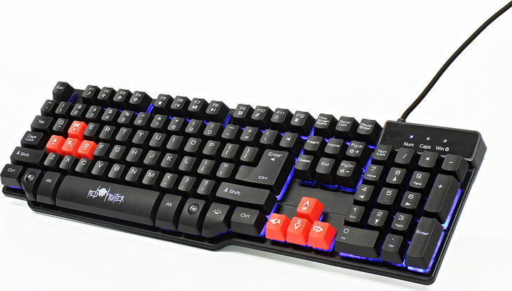 Klawiatura przewodowa Red Fighter K1 USB Black (8590274464186) - obraz 3
