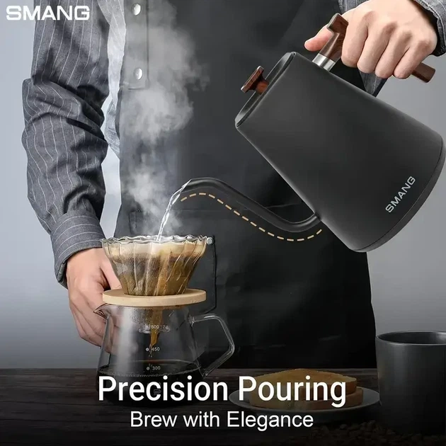 Электрический чайник Smang KT90PRO (белый, 0.9 л, 1200 Вт, нержавеющая сталь, автоматическое отключение, 360° база) - изображение 6