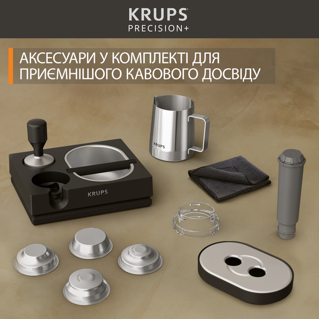 Кофеварка рожковая Krups Precision+ XP804T10 - изображение 5