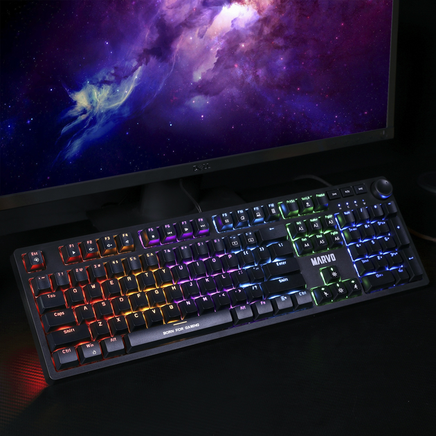 Klawiatura przewodowa Marvo KG954 Jixian Blue USB Black (KG954 EN) - obraz 13