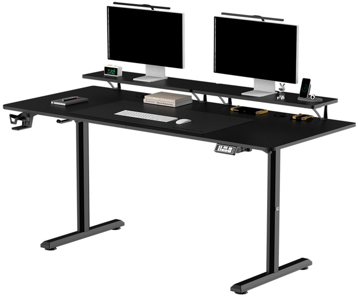 Ігровий стіл ULTRADESK Highlander XXL Black (UDESK-HGXL-BB) - зображення 1