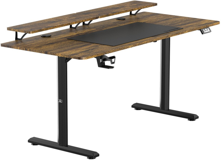 Biurko gamingowe ULTRADESK Highlander XXL Brown (UDESK-HGXL-OD) - obraz 4
