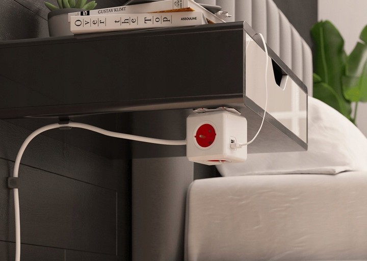 Rozgałęźnik sieciowy Cubenest PowerCube Extended USB A+C PD 20W Red (PC420RD) - obraz 2