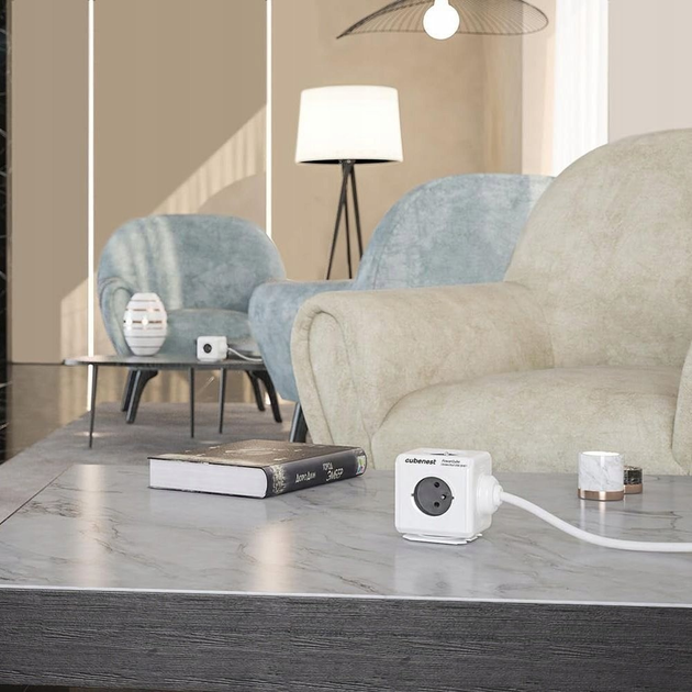 Розгалужувач мережі Cubenest PowerCube Extended USB A+C PD 20W Gray (PC420GY) - зображення 5