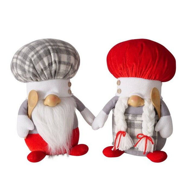 Фігурка кухаря Boltze COOKY текстильна сіра 28 см (5902973444315) - зображення 5