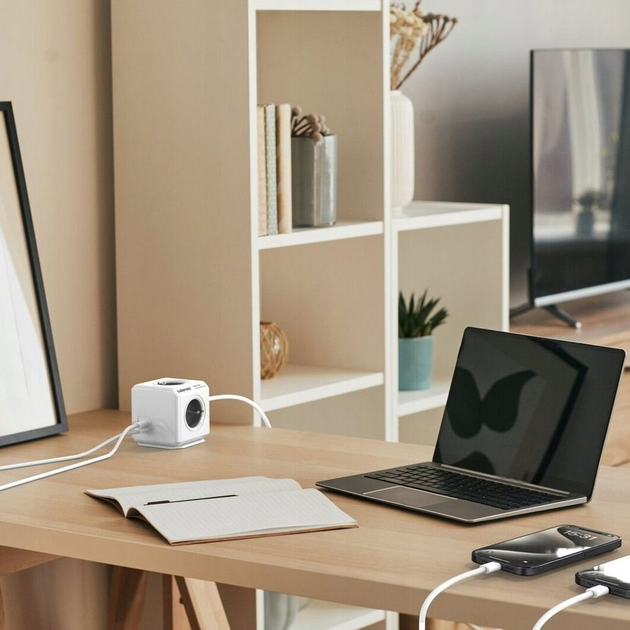 Розгалужувач мережі Cubenest PowerCube Extended USB C+C PD 35W Gray (PC435GY) - зображення 6