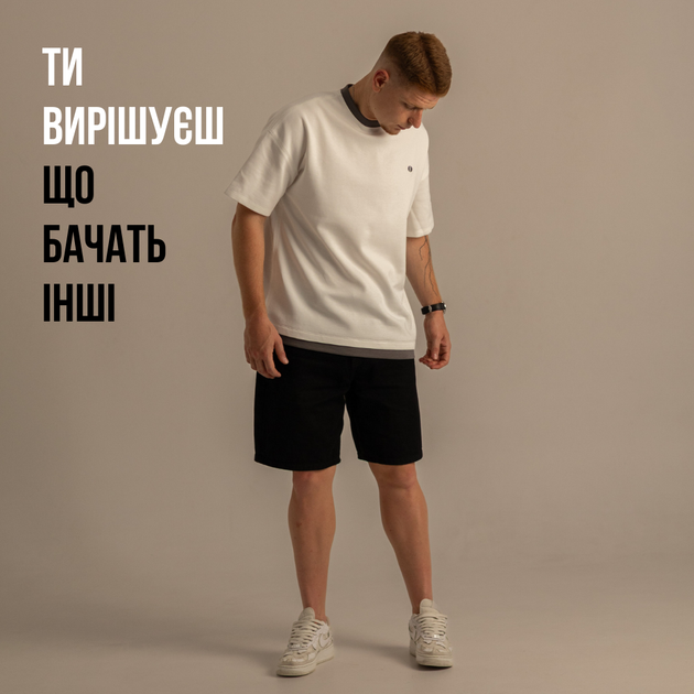 Футболка Dido молочная мужская оверсайз с динамическими QR в стиле вышиванки S-M (356990) - Фото 4 Футболка Dido молочная мужская оверсайз с динамическими QR в стиле вышиванки S-M (356990) - изображение 4