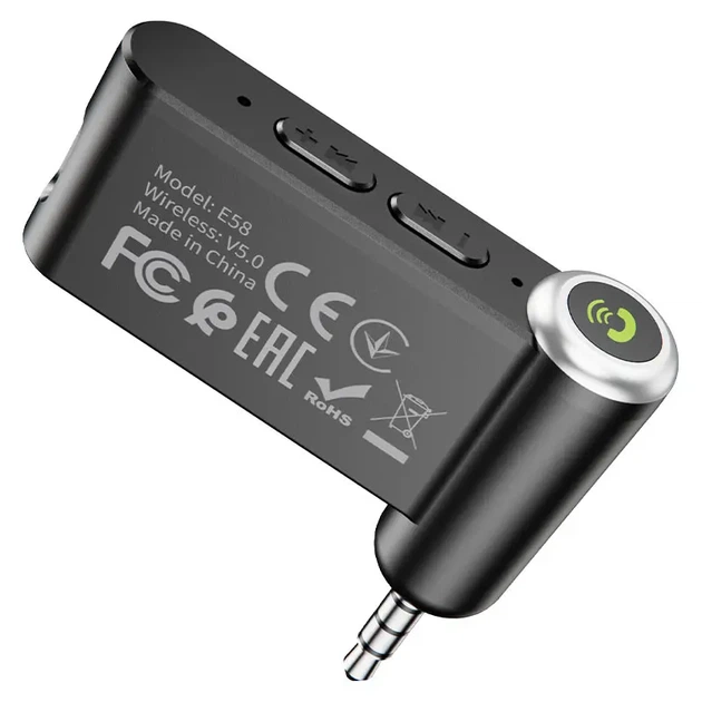 Bluetooth аудіо приймач Hoco E58 (вбудований АКБ) - Фото 7 Bluetooth аудіо приймач Hoco E58 (вбудований АКБ) - изображение 7