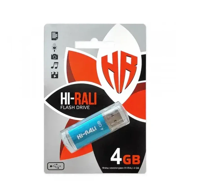 Флешка Hi-Rali 4GB Rocket синій - Фото 2 Флешка Hi-Rali 4GB Rocket синій - изображение 2