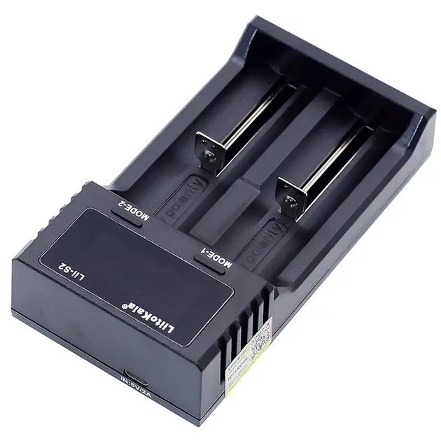 Зарядне LiitoKala Lii-S2 для 2 елементів 10440-26650, Ni-Mh, Li-Ion, Li-Fe від micro USB - Фото 1 Зарядне LiitoKala Lii-S2 для 2 елементів 10440-26650, Ni-Mh, Li-Ion, Li-Fe від micro USB - изображение 1