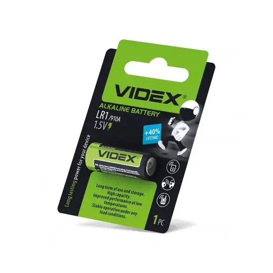 Батарейка Videx LR1 N 1BL - Фото 2 Батарейка Videx LR1 N 1BL - зображення 2