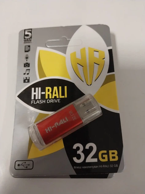 Флешка Hi-Rali 32GB Rocket червоний - Фото 2 Флешка Hi-Rali 32GB Rocket червоний - зображення 2