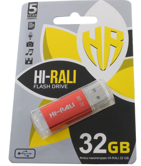 Флешка Hi-Rali 32GB Rocket червоний - Фото 3 Флешка Hi-Rali 32GB Rocket червоний - зображення 3