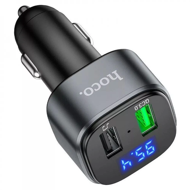 FM-модулятор HOCO E67 2USB QC3.0 BT5.0 black - Фото 5 FM-модулятор HOCO E67 2USB QC3.0 BT5.0 black - изображение 5