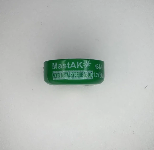 Акумулятор промисловий MastAK Ni-Mh 80H 1,2V 80mAh 15x6,5mm - изображение 4