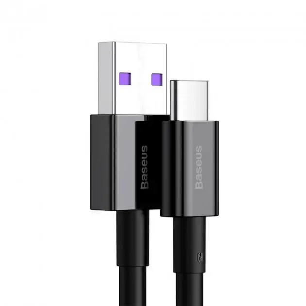 Кабель Baseus USB AM>Type-C Data Cable 66W 1m CATYS-01 Black - изображение 2