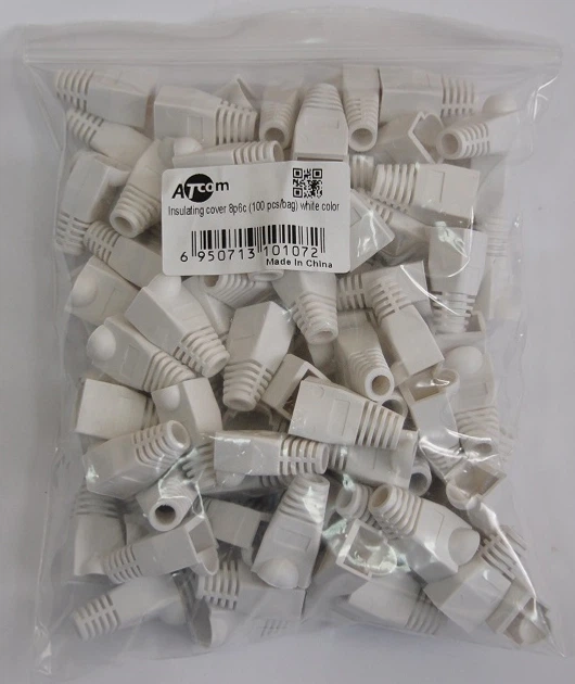 Ковпачок ATCOM RJ45 8p8c 100шт у пакеті білі - зображення 2