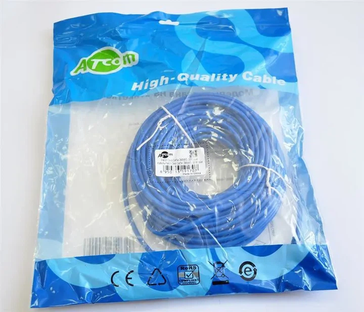 Патч-корд ATCOM UTP RJ45 20m blue 9170 - зображення 2