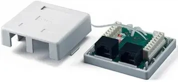 Розетка ATCOM UTP 8P8C RJ45 2 порти накладна біла 15254 - Фото 2 Розетка ATCOM UTP 8P8C RJ45 2 порти накладна біла 15254 - изображение 2